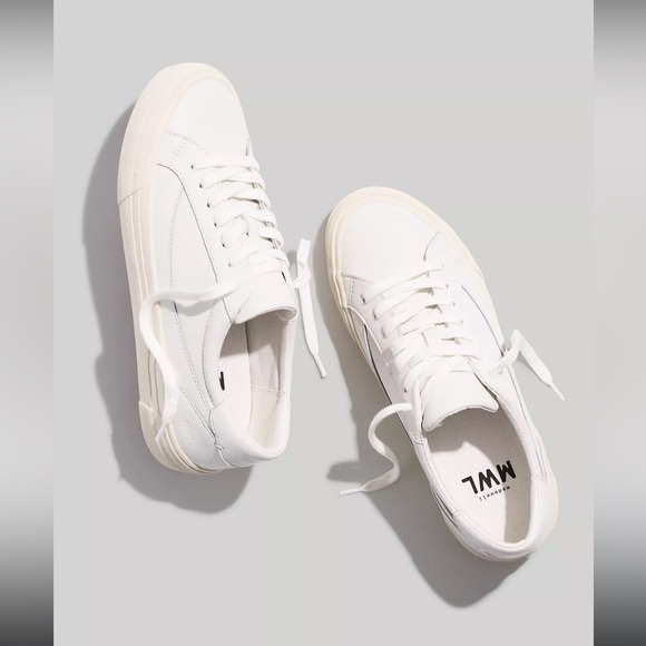 Madewell Sidewalk Low- op Sneakers ND989  white 8 shoes - Picture 1 of 6